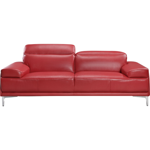 Nicolo Sofa in Red Bonded Leather